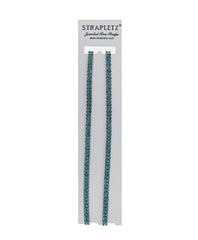 Turquoise Double Row Rhinestone Jeweled Bra Straps - Strapletz